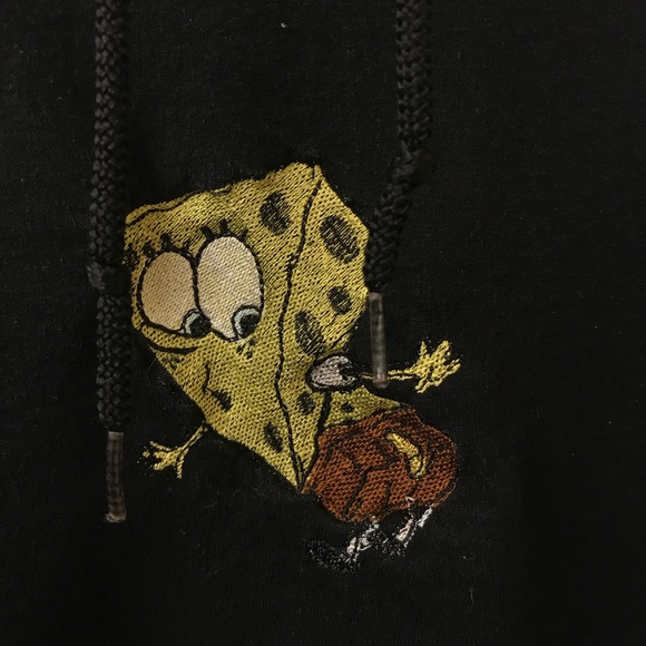 Spongebob Ripped Pants Embroidered Hoodie - Picture 10 of 12